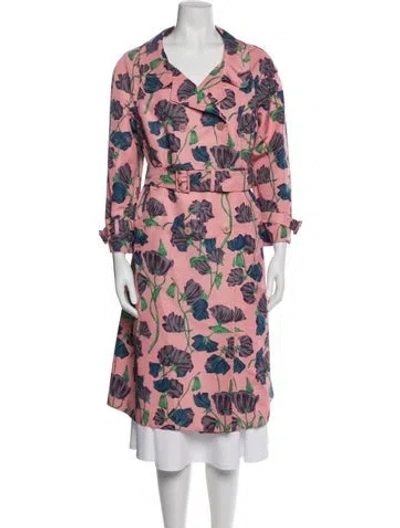 Pre-owned Prada Vintage 2008 Trench Coat In Pink