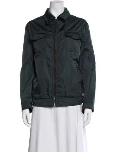 Pre-owned Prada Vintage 2008 Windbreaker In Green