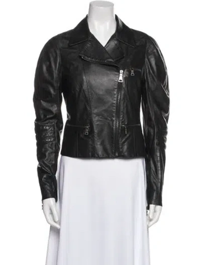 Pre-owned Prada Vintage 2009 Biker Jacket In Black