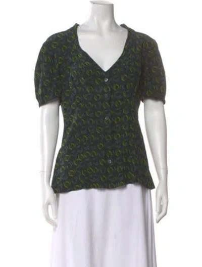 Pre-owned Prada Vintage 2009 Blouse In Green