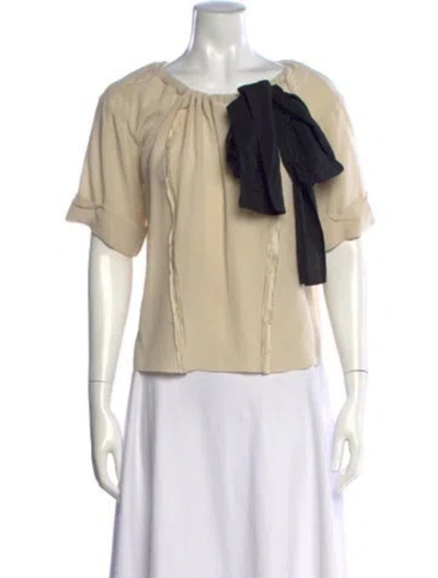 Pre-owned Prada Vintage 2009 Blouse In Neutrals