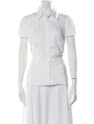 Pre-owned Prada Vintage 2009 Button-up Top In White