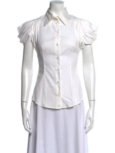 Pre-owned Prada Vintage 2009 Button-up Top In White