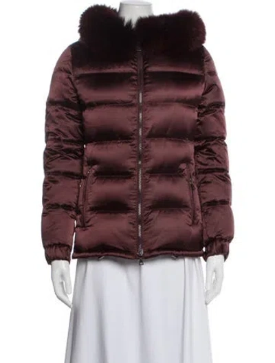 Pre-owned Prada Vintage 2009 Down Coat In Burgundy