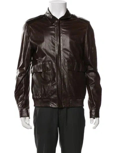 Pre-owned Prada Vintage 2009 Moto Jacket In Brown