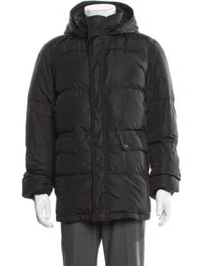 Pre-owned Prada Vintage 2009 Puffer Coat In Gray