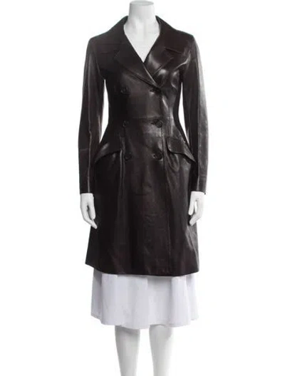 Pre-owned Prada Vintage 2009 Trench Coat In Brown