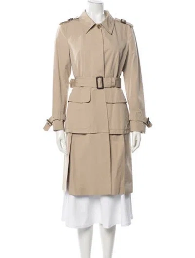 Pre-owned Prada Vintage 2009 Trench Coat In Neutral