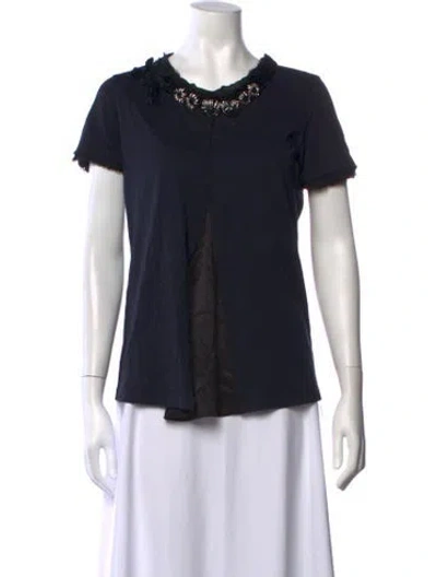 Pre-owned Prada Vintage 2009 T-shirt In Black/blue