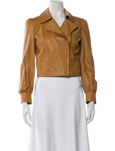 Pre-owned Prada Vintage 2010 Biker Jacket In Brown