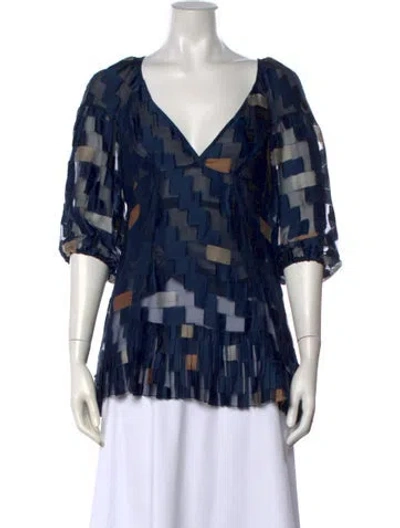 Pre-owned Prada Vintage 2010 Blouse In Blue