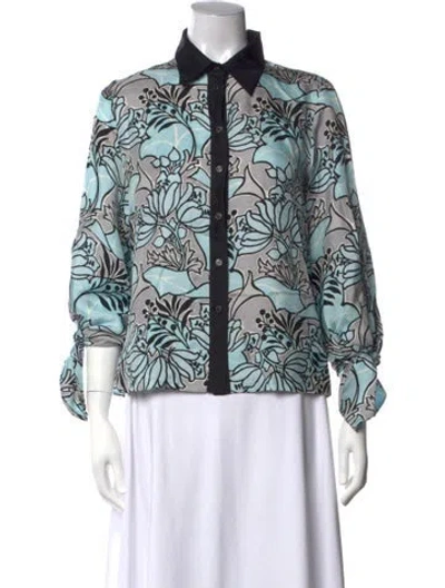 Pre-owned Prada Vintage 2010 Blouse In Blue