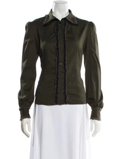 Pre-owned Prada Vintage 2010 Blouse In Green