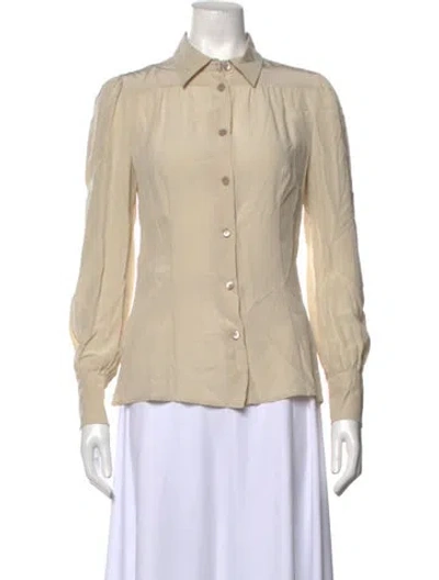 Pre-owned Prada Vintage 2010 Blouse In Neutrals