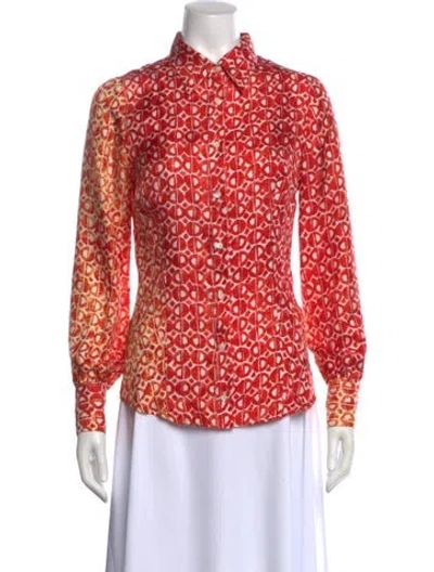 Pre-owned Prada Vintage 2010 Blouse In Red