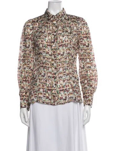 Pre-owned Prada Vintage 2010 Blouse In White