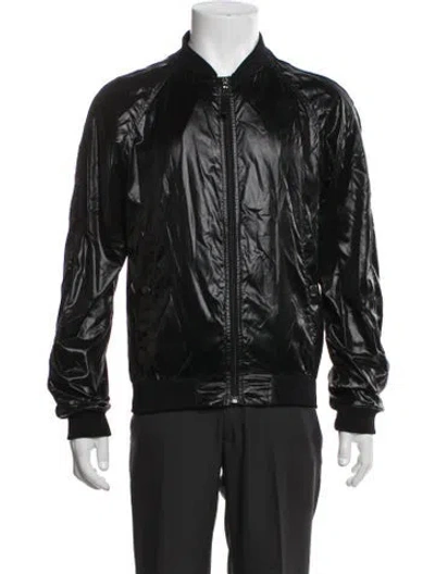 Pre-owned Prada Vintage 2010 Bomber Jacket In Black