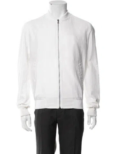 Pre-owned Prada Vintage 2010 Bomber Jacket In White