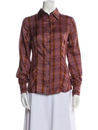 Pre-owned Prada Vintage 2010 Button-up Top In Multi