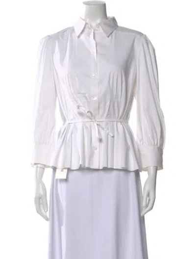 Pre-owned Prada Vintage 2010 Button-up Top In White