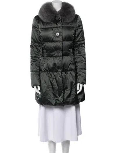 Pre-owned Prada Vintage 2010 Down Coat In Green