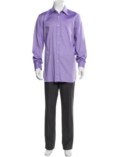 Pre-owned Prada Vintage 2010 Dress Shirt In Purple