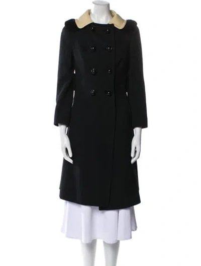 Pre-owned Prada Vintage 2010 Fur Coat In Black