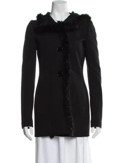 Pre-owned Prada Vintage 2010 Fur Jacket In Black