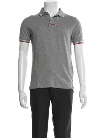 Pre-owned Prada Vintage 2010 Polo Shirt In Grey