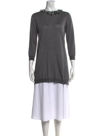 Pre-owned Prada Vintage 2010 Sweater In Grey