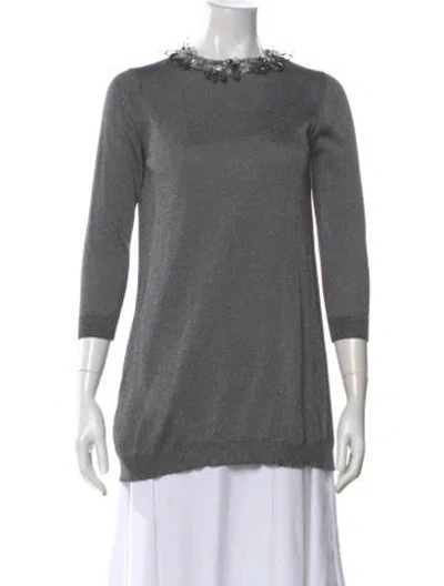 Pre-owned Prada Vintage 2010 Top In Gray