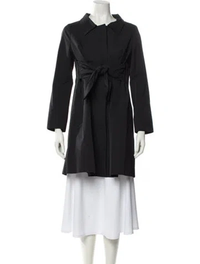 Pre-owned Prada Vintage 2010 Trench Coat In Black