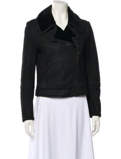 Pre-owned Prada Vintage 2011 Biker Jacket In Black