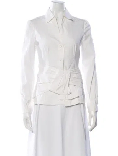Pre-owned Prada Vintage 2011 Button-up Top In White