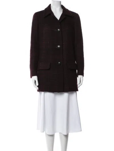 Pre-owned Prada Vintage 2011 Coat In Burgundy