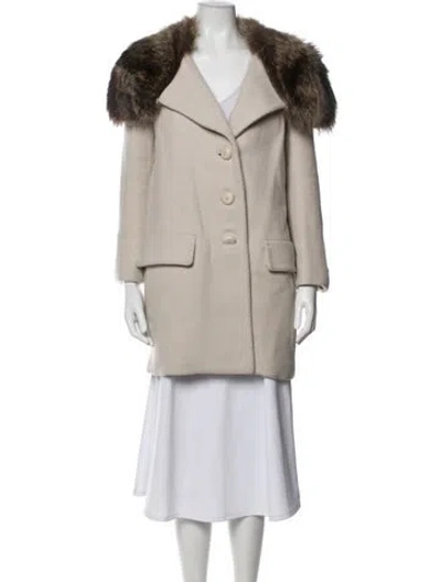 Pre-owned Prada Vintage 2011 Coat In Neutrals