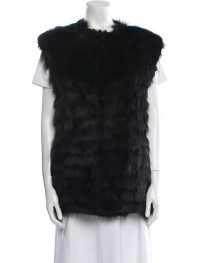 Pre-owned Prada Vintage 2011 Fur Jacket In Black