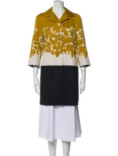 Pre-owned Prada Vintage 2015 Coat In Yellow