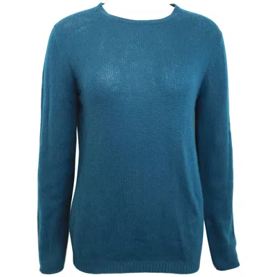 Pre-owned Prada Vintage 90s  Teal Cashmere Sweater In Green
