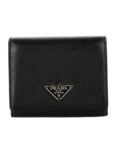 Pre-owned Prada Vintage Bifold Wallet In Black