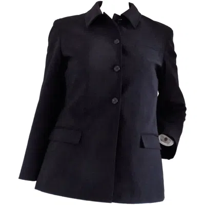 Pre-owned Prada Vintage Black Jacket 1990s Unisex Italian Size 40 Polyester