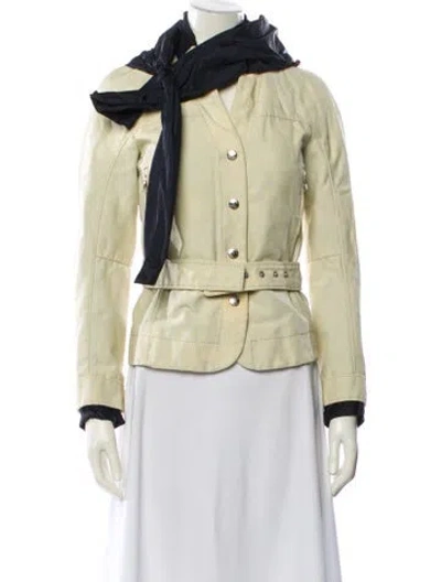 Pre-owned Prada Vintage Canvas Jacket In Neutral