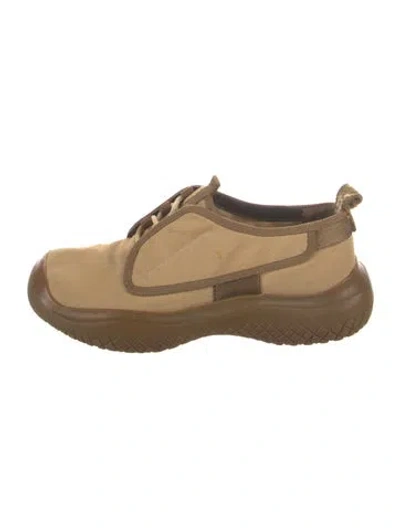 Pre-owned Prada Vintage Canvas Sneakers In Neutral