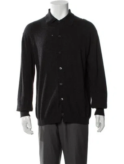 Pre-owned Prada Vintage Cashmere Cardigan In Black