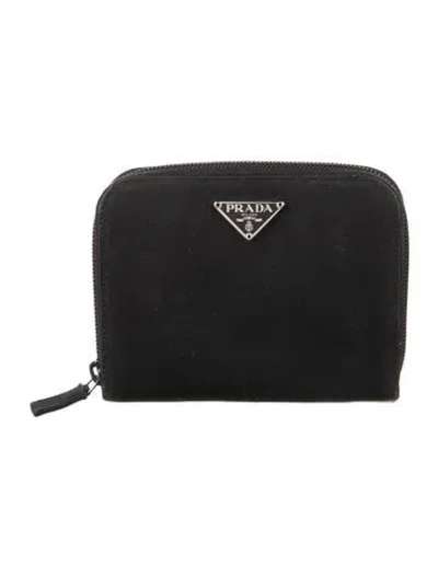 Pre-owned Prada Vintage Compact Wallet In Black