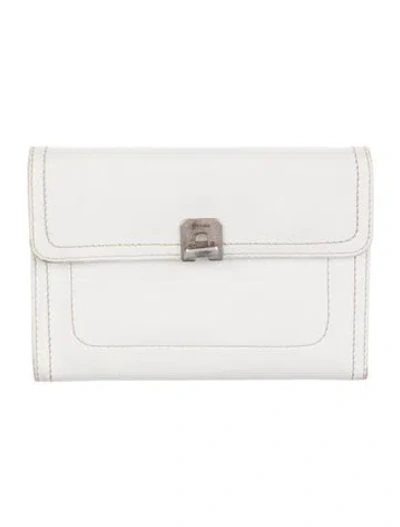 Pre-owned Prada Vintage Compact Wallet In White