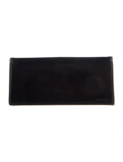Pre-owned Prada Vintage Continental Wallet In Black