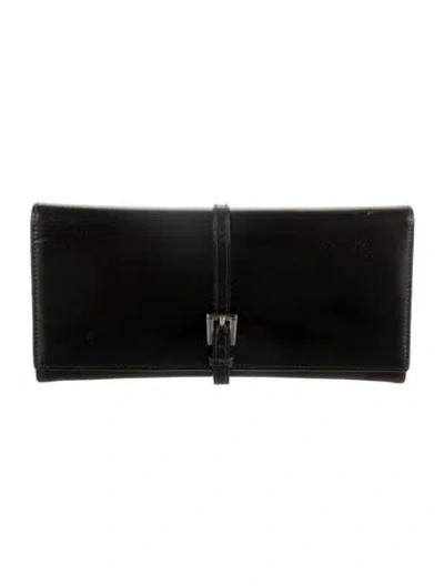 Pre-owned Prada Vintage Continental Wallet In Black