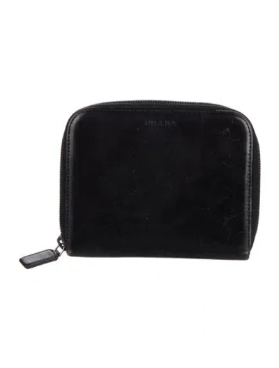 Pre-owned Prada Vintage Continental Wallet In Black