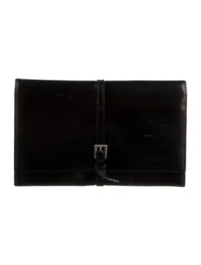 Pre-owned Prada Vintage Continental Wallet In Black